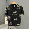 Camisa de Manga Corta con Diseño de Estampado Completo de Moda para Hombre Verano Holgada Base Tendencia Versátil Top de Media Manga