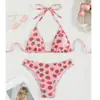 2024 nuevo bikini europeo y americano traje de baño sexy cintura alta abdomen delgado Amazon AliExpress bikini transfronterizo
