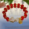Popular diseño 2023 Pulsera de campana Hetian Yu temperamento dulce personalidad nueva para mujer Hanfu pulsera de lujo ligero
