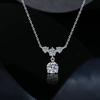 Collar de Gota de Agua de Plata Esterlina S999 Lujo Accesible Nicho Ins Suéter Cadena Clavícula para Mujer Diseño Simple Joyería de Alta Gama