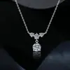 Collar de Plata de Ley S999 Gota de Agua Lujo Ligero Nicho Ins Cadena para Clavícula de Suéter Cadena para Clavícula de Mujer Diseño Simple Sentido de Alta Calidad Collar Joyería