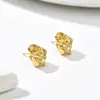 Nuevos Pendientes Fluidos de Forma Irregular en Estilo Minimalista Chapados en Oro, Accesorios de Moda Versátiles y Tendencia