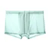 Roupa Íntima Masculina de Seda de Gelo Tamanho Grande Boxer Briefs para Homens Grandes Shorts Finos de Verão