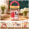 Regalo del Día del Maestro Set creativo DIY de bolígrafos rojos, bolígrafo de gel rojo retráctil, set de regalo práctico para que los estudiantes se lo den a los maestros