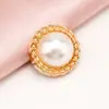 Botones de Aleación de Perla Cosidos a Mano para Prendas de Punto de Mujer y Prendas de Punto con Botones de Diamante, Botones Metálicos Redondos de Alta Gama para Abrigos Cortavientos