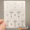 Cara Cara Autoadhesivo Maquillaje Pegatina Ceja Diamante Pegatina Bola de Diamante Niños Mariposa Tul Hilo de Seda Escenario Actuación