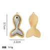 Jin Song Amor Trevo de Quatro Folhas Cauda de Peixe Ginkgo Borboleta Base Acessórios Inlaid à Mão DIY Brinco Acessórios de Joia Atacado