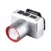 Lanterna de Cabeça Leve e Portátil em Liga de Alumínio, Mais Vendida Transfronteiriça, para Iluminação Externa com Função de Zoom Telescópico e Longa Duração da Bateria