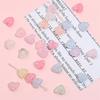 Cuentas acrílicas de palomitas de maíz con forma de corazón pequeño de color, cuentas agrietadas, accesorios para pulseras y pendientes hechos a mano.