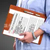 Bloco de conferência A4 clipe couro prancha de registro negócios magnético porta-caneta pasta de escritório clipe para anotações
