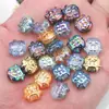 Cuentas Iridiscentes Galvanizadas Cuentas de Vidrio Cabeza de Animal Pequeño Cuentas para Pulsera DIY Pulsera Hecha a Mano Collar Cuentas Sueltas de Vidrio