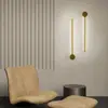 Luminária de parede de luxo, tipo barra longa, minimalista e rotativa, luminária de parede simples e moderna para fundo de sala de estar, luminária de cabeceira criativa nórdica para quarto