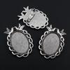 Gema del tiempo (18 x 25 mm, diámetro interior, 7 g), broche de aleación, base para colgante, accesorios de joyería DIY