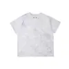 Camiseta con Diseño de Cielo Estrellado de Verano, Hebilla de Cuero de Nicho, Hombro Acolchado para Hombre, Manga Corta Estilo Coreano, Top Fresco de Alta Gama y Resistente