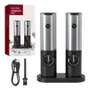 Molino de Pimienta Eléctrico, Botella de Molienda Automática para Pimienta y Sal Marina en Polvo, Molino de Pimienta para el Hogar, Molino de Pimienta Negra para el Hogar