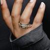 Anillo Apilable Silencioso Europeo y Americano de Acero Inoxidable Sentido Avanzado Nicho Anillo de Personalidad Acero Titanio Joyería de Mano Anillos Transfronterizos