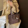 Bolso tote de gran capacidad, de alta gama, para mujer, perfecto para otoño e invierno, nuevo estilo 2026, diseño retro de lunares, bolso de hombro o bolso de axila