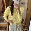 Cárdigan corto de punto estilo coreano para mujer, primavera y otoño, elegante y sofisticado, perfecto como capa interior o exterior, precioso top pequeño