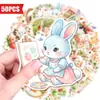 Compra Directa Transfronteriza [con Certificación Ce.Cpc] 50 Lindas Pegatinas de Escenas de Animales Dibujadas a Mano en Estilo Acuarela