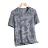 [Exclusivo Transfronteiriço] Camiseta de Seda Gelada Camuflada Manga Curta Masculina Verão Solta Esportes Corrida Respirável Secagem Rápida