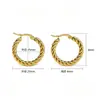 Pendientes de moda elegantes transfronterizos europeos y americanos, pendientes geométricos irregulares de acero inoxidable electrochapado, sin decoloración, de lujo ligero para mujer