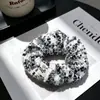 Gomas Elásticas para el Cabello de Alta Elasticidad para Mujer, Scrunchies de Lana Rayados de Gama Alta para Otoño e Invierno, Tamaño Grande, Suministro al por Mayor, Directo del Fabricante