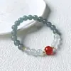 Qianjing Wanma Venta al por mayor En stock Pulsera de Jade Azul Agua DIY Pulsera de Cuentas para Mujer Promoción de Transmisión en Vivo Pequeños Accesorios para Venta en Puesto
