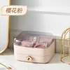 Conjunto de Caixas Organizadoras de Maquiagem Novo Desktop à Prova de Poeira Produtos de Skincare Porta-Batom Luxo Leve Grande Capacidade Caixa de Maquiagem