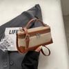 Contraste Cor Casual Portátil Bolsa Pequena Feminina 2023 Novo Estilo Coreano Moda Pequena Quadrada Bag Nicho Bolsa Crossbody Simples