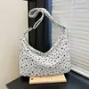 Bolsa Tote Moda Estilo Coreano para Mulheres, Bolsa Dumpling Casual Simples de Grande Capacidade, Bolsa Transversal de Ombro Único para Estudantes Escolares e Commuting
