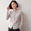 Suéter Cardigan de Cachemir con Cuello Polo Cálido para Mujer Otoño e Invierno Nuevo Elegante Suéter con Solapa Prendas de Abrigo Tejido Base