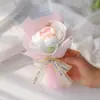 Buquê de Flores de Tricô Criativo Transfronteiriço, Presente para o Dia dos Namorados e Dia dos Namorados Chinês, Atacado de Pequenos Buquês de Lã