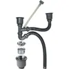 Desagüe de Fregadero de Cocina de una o Doble Cubeta Accesorios de Cesta de Acero Inoxidable Tubería de Desagüe Engrosada Envío Gratis