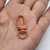 Fivela de Camarão em Liga de Zinco com Pintura Colorida Assada Fivela Pequena de Porta de 3 Pontos Fivela para Pendurar Bonecas Acessórios para Joias DIY Chaveiros Em Estoque