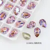 Dongzhou Cristal 8x12 Gota d'Água Pedrarias para Nail Art Super Brilhantes Coloridas Formato de Pera Corte de Alta Qualidade DIY Decorações para Unhas de Boneca