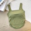 Camisola de Seda Gelo Estilo Coreano Nova para Mulheres 2024, Peça Única com Bojo Irregular, Ajuste ao Corpo, Top Tendência para Usar por Cima
