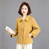 Nuevo Abrigo de Lana Doble Faz para Mujer de Primavera y Otoño, Ropa Exterior Doble Faz de Lana para Mujeres de Mediana Edad y Mayores, Top de Lana para Mamá