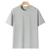 Camiseta Masculina de Algodão Puro 230g, Gola Redonda, Manga Curta, Corte Solto, Marca Fashion Trendy, Camiseta Top, Camiseta Básica para Jovens