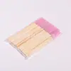 Venta Directa de Fábrica Transfronteriza Cepillo Desechable para Pestañas con Mango de Bambú, Peine Desechable Ecológico para Cejas, Cepillo Espiral Desechable para Maquillaje
