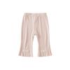 Leggings Macios para Meninas 2026 Verão Estilo Fino Fivela Estilo Chinês Calça Flare com Fenda Roupas de Exterior Elásticas Calça Cropped