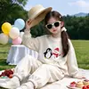 Novedades de Principios de Otoño Set Sudadera para Niña Dibujos Animados Navidad Pantalones de Chándal para Bebé Conjunto de Dos Piezas 2026 Nueva Ropa para Niñas