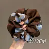 Ligas para el cabello estilo coreano, ligeras, con estampado de leopardo, elásticos para el cabello retro extragrandes, bandas elásticas para el cabello muy elásticas, scrunchies de moda para mujer