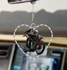 Decoración de Halloween transfronteriza pareja de calaveras góticas colgante estilo amor acrílico plano adornos para coche