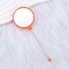 Espejo de Maquillaje Redondo Creativo DIY con Mango de Mano, Espejo de Maquillaje con Cuentas Multicolor Moderno y Simple, Espejo Portátil de Alta Definición