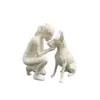 Figura Femenina y Perro Impresos en 3D de Venta Caliente Transfronteriza para Decoración del Hogar, el Regalo Perfecto para Amantes de los Perros, Diseño Creativo de Estatua