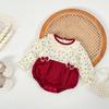 Estilo Novo de Primavera e Outono Romper Vestido Doce Floral Pequeno de Alta Qualidade para Bebê de Um Ano Banquete de Cem Dias Romper da Pequena Princesa na Moda