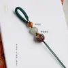 Nuevo llavero tejido a mano estilo chino estilo Xizang, artículo decorativo, cadena para teléfono, accesorio colgante para bolso semiacabado