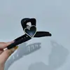 Moda de principios de primavera Elegante Pinza de Letra Corazón Estilo Coreano Femenino Grande para la Parte Posterior de la Cabeza Pinza de Tiburón Pinza para el Cabello Accesorios para el Cabello