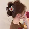 Pinza de Tiburón Grande con Flor de Temperamento para Mujeres 2026 Nuevo Pinza para el Cabello de Gama Alta Agarre para Recogido en la Parte Posterior de la Cabeza Pasador Accesorios para el Cabello