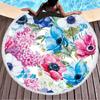 Chal Transfronterizo Microfibra Redondo con Borlas Serie Mariposas Toalla de Playa de Secado Rápido Absorbente de Sudor Esterilla de Yoga Puede-esterilla de picnic